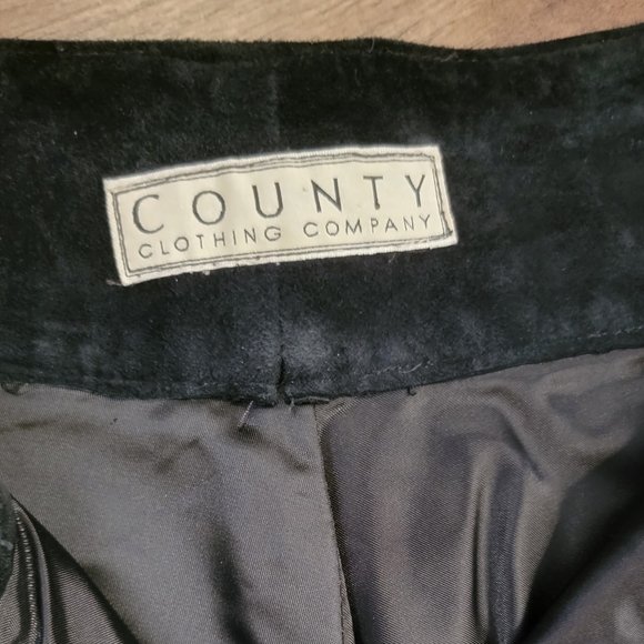 Leather Suede black bootcut pants - Picture 5 of 10